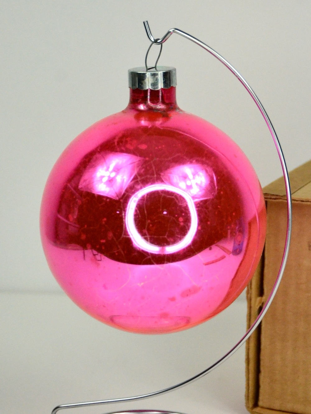 Vintage Shiny Brite XL Jumbo 5" Store Display Christmas Ornament